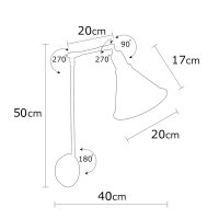 Lampa Berceste Caramiziu 20x56 cm - 6