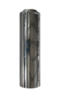 Element Tub Inox Fornello de 1 Metru pentru Cos de Fum Dublu Perete - 1