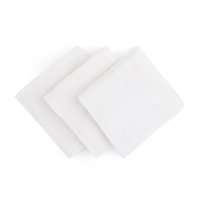 Set 3 scutece, Feedo, Din muselina, Multifunctionale, Din bumbac certificat Oeko-Tex Standard 100, 68x68 cm, 0 luni+, Alb - 1