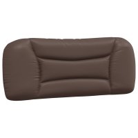 Cadru de pat maro cu tablie, 100x200 cm, din piele ecologica - 8