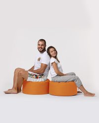 Taburet puf de grădină Round Portocaliu 55x30 cm - 9