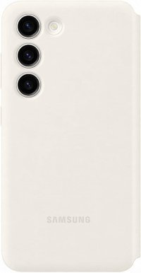 Husa Samsung Galaxy S23 Smart View Wallet, Crem - Protectie si Stil - 3