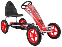 Kart cu pedale Kinderauto F8-1 pentru copii 6-12 ani, roti gonflabile de 10 inch, culoare rosie - 1