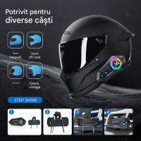 Cască Bluetooth CerCip Y12 Pro pentru Motocicletă, Intercom Dual, 20 Ore Autonomie, Rezistentă la Apă, Anulare Zgomot - 17