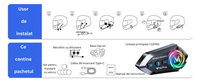 Cască Bluetooth CerCip Y12 Pro pentru Motocicletă, Intercom Dual, 20 Ore Autonomie, Rezistentă la Apă, Anulare Zgomot - 12