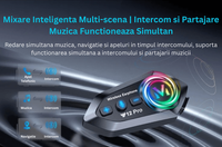 Cască Bluetooth CerCip Y12 Pro pentru Motocicletă, Intercom Dual, 20 Ore Autonomie, Rezistentă la Apă, Anulare Zgomot - 19