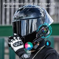 Cască Bluetooth CerCip Y12 Pro pentru Motocicletă, Intercom Dual, 20 Ore Autonomie, Rezistentă la Apă, Anulare Zgomot - 8