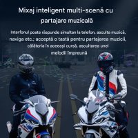 Cască Bluetooth CerCip Y12 Pro pentru Motocicletă, Intercom Dual, 20 Ore Autonomie, Rezistentă la Apă, Anulare Zgomot - 4