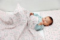 Lenjerie pat copii 4 piese Baby Bear roz KidsDecor din bumbac 63x127 cm 110x125 cm - 6