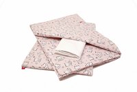 Lenjerie pat copii 4 piese Baby Bear roz KidsDecor din bumbac 63x127 cm 110x125 cm - 7