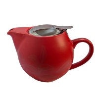 TeaTime Roșu, Ceainic din ceramică cu infuzor din inox, 500 ml - 2