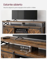 Comoda TV, Vasagle, Maro-Negru, 147x40x76 cm - 4