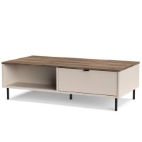 Masuta de cafea EVO, 2 sertare, casmir + stejar castello, 110x60x37 cm - 1