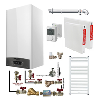 Pachet de incalzire pentru apartament cu 1 camera, Ariston CLAS ONE+ WI-FI 24 kW, termostat si calorifere din otel - 1