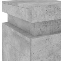 Set de 2 noptiere moderne cu lumini LED, gri beton, 35x39x55 cm - 12