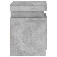 Set de 2 noptiere moderne cu lumini LED, gri beton, 35x39x55 cm - 10