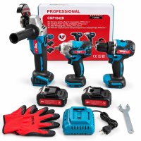 Set 3 Unelte Profesionale Campion CMP1842B cu 2 Acumulatori 48V - 1