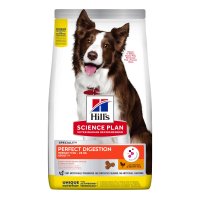 HILL'S SP Perfect Digestion Medium Adult, Pui cu Orez Brun, hrană uscată câini, sensibilități digestive, 2.5kg - 3