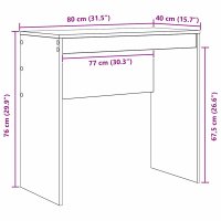 Birou modern din stejar Sonoma, dimensiuni 80 x 40 x 76 cm - 8