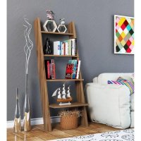 Biblioteca tip scara Solid Homs, nuc, PAL, 150 x 56 x 30 cm - 1