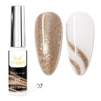 Gel Liner Auriu cu Sclipici EVERIN 8ml – 07 pentru Nail Art Stralucitor - 1