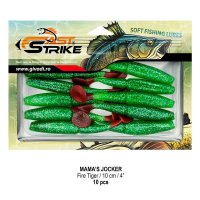 Fast Strike Mama's Jocker Shad Fire Tiger, 10 cm, 10 bucati/blister - 2