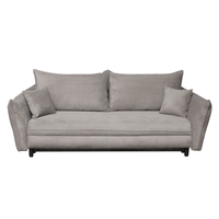 Canapea CAMILLE extensibila, 3 locuri, cu arcuri si lada depozitare, bej inchis, 238x115x95 cm - 1