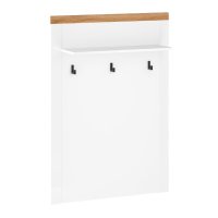 Cuier suspendat VIGO, alb + stejar wotan, 92,6x24,5x132,2 cm - 1