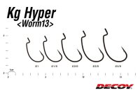 Carlige Offset Decoy Worm 13 Kg Hyper - Nr. 2/0 - 4