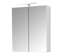 Oglinda cu iluminare LED, QUATTRO, alb, 60x68 cm - 1