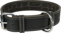 Zgarda Piele Rustic Heartbeat L 47-55CM/ 40MM NEGRU 18986 - 1