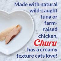 INABA Churu Hairball Control Varieties, Pui și Ton, cutie recompense fără cereale pisici, limitarea ghemurilor de blană, (piure), 280g - 4