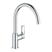 Baterie spalator bucatarie Grohe Bauflow,cartus ceramic, pipa pivotanta,crom-31538001 - 1