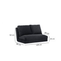 Canapea Extensibila, 2 Locuri Taida Black - 3