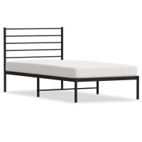 Cadru de pat metalic elegant cu tablie - 1