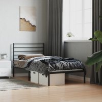 Cadru de pat metalic elegant cu tablie - 3