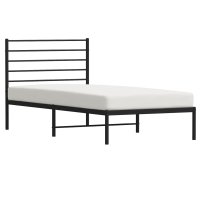Cadru de pat metalic elegant cu tablie - 4