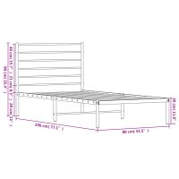Cadru de pat metalic elegant cu tablie - 10