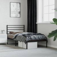 Cadru de pat metalic elegant cu tablie - 2