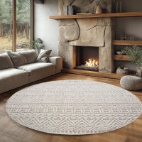 Covor rotund Helix etno V3 Crem 160x160 cm - 1