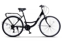 Bicicleta City Classic, Echipare Linie Carpat, 21 Viteze, roti 26 Inch, fV-Brake, Rich R2632A, Negru - 1
