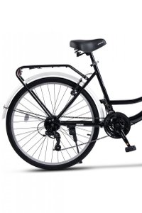 Bicicleta City Classic, Echipare Linie Carpat, 21 Viteze, roti 26 Inch, fV-Brake, Rich R2632A, Negru - 3