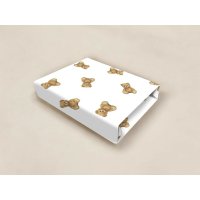 Cearceaf cu elastic Qmini, pentru patut co-sleeper, Leonie, dimensiune 83x50 cm, din bumbac, Teddy Toys - 1