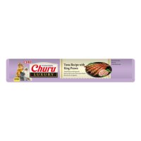 INABA Churu Luxury, Ton și Creveți, plic recompense fără cereale pisici, (piure), 56g - 4