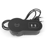 Priza Incorporabila, Adsinio, 1 Wireless, 2 USB-A, 1 USB-C, Cablu de Alimentare 1.2m, Standard de Incarcare 15W, Negru - 3