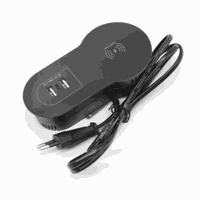 Priza Incorporabila, Adsinio, 1 Wireless, 2 USB-A, 1 USB-C, Cablu de Alimentare 1.2m, Standard de Incarcare 15W, Negru - 1