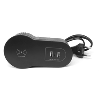 Priza Incorporabila, Adsinio, 1 Wireless, 2 USB-A, 1 USB-C, Cablu de Alimentare 1.2m, Standard de Incarcare 15W, Negru - 2