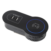 Priza Incorporabila, Adsinio, 1 Wireless, 2 USB-A, 1 USB-C, Cablu de Alimentare 1.2m, Standard de Incarcare 15W, Negru - 6