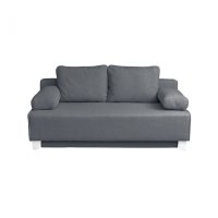 Canapea YASMIN II BUCLE extensibila, 3 locuri, cu arcuri si lada depozitare, gri inchis, 190x100x90 cm - 1