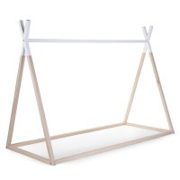 Cadru pat Tipi Childhome 90x200 cm lemn natural alb - 5